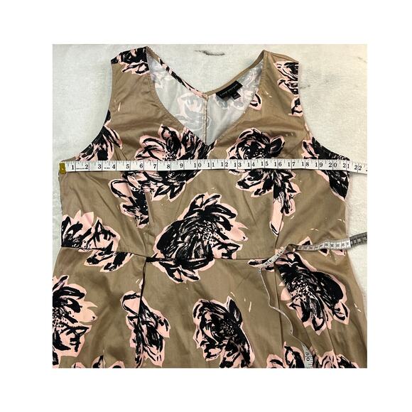 Lane Bryant Plus Size Sleeveless Tan pink black dress 20 - Picture 5 of 9